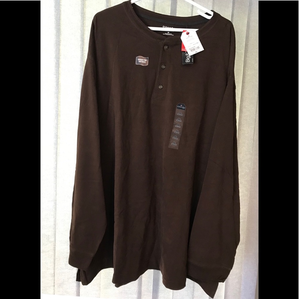 BIG MEN’S ST. JOHN’S LONG SLEEVE HENLEY, 4XL